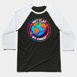 Flat Earth Baseball T-Shirt